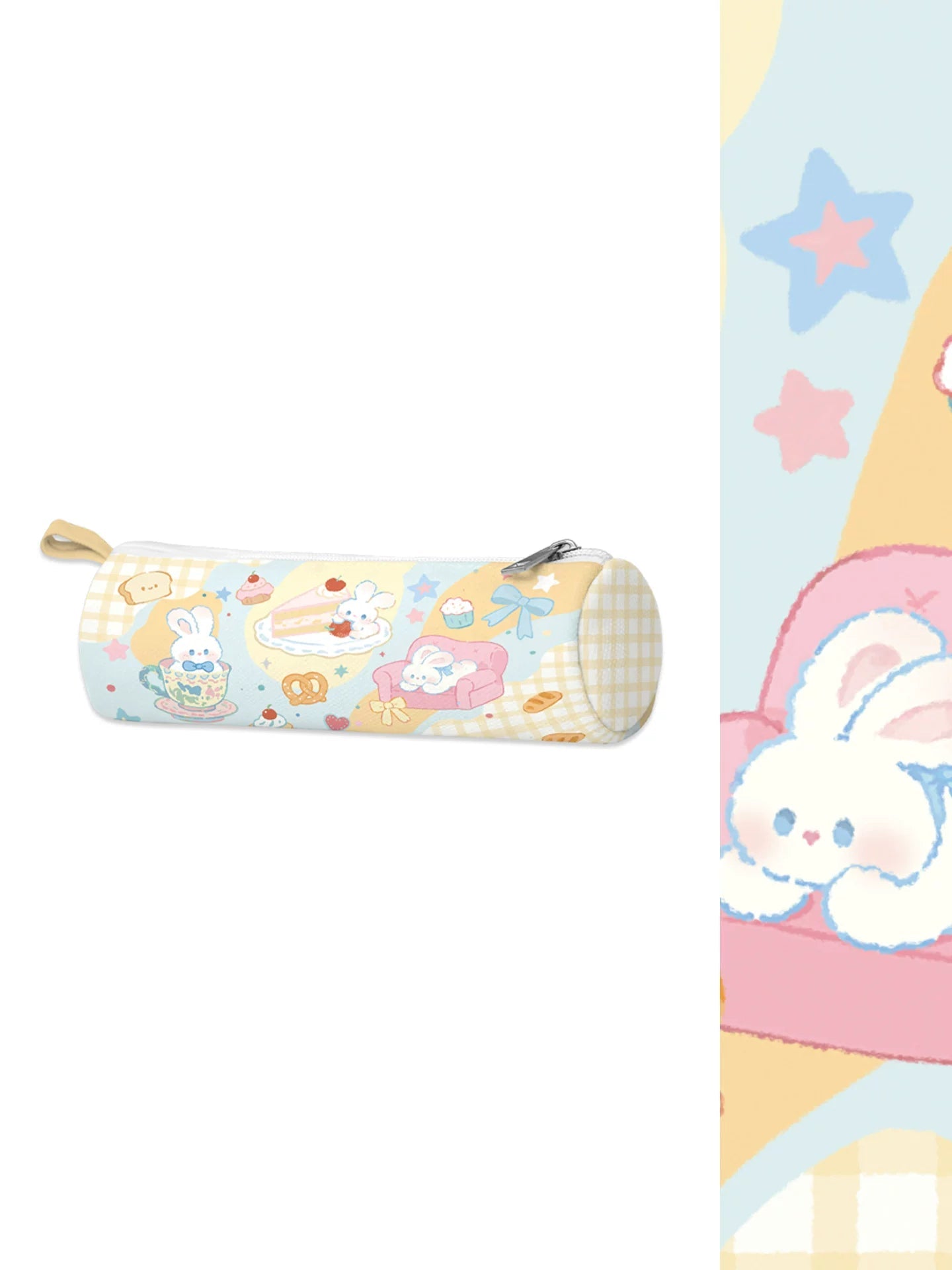 Bunny Dessert House Retro Canvas Pencil Case