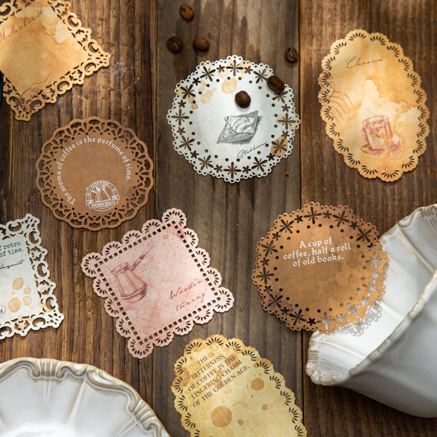 10 Pcs Lace Edged Scrapbook Paper ZKXJY