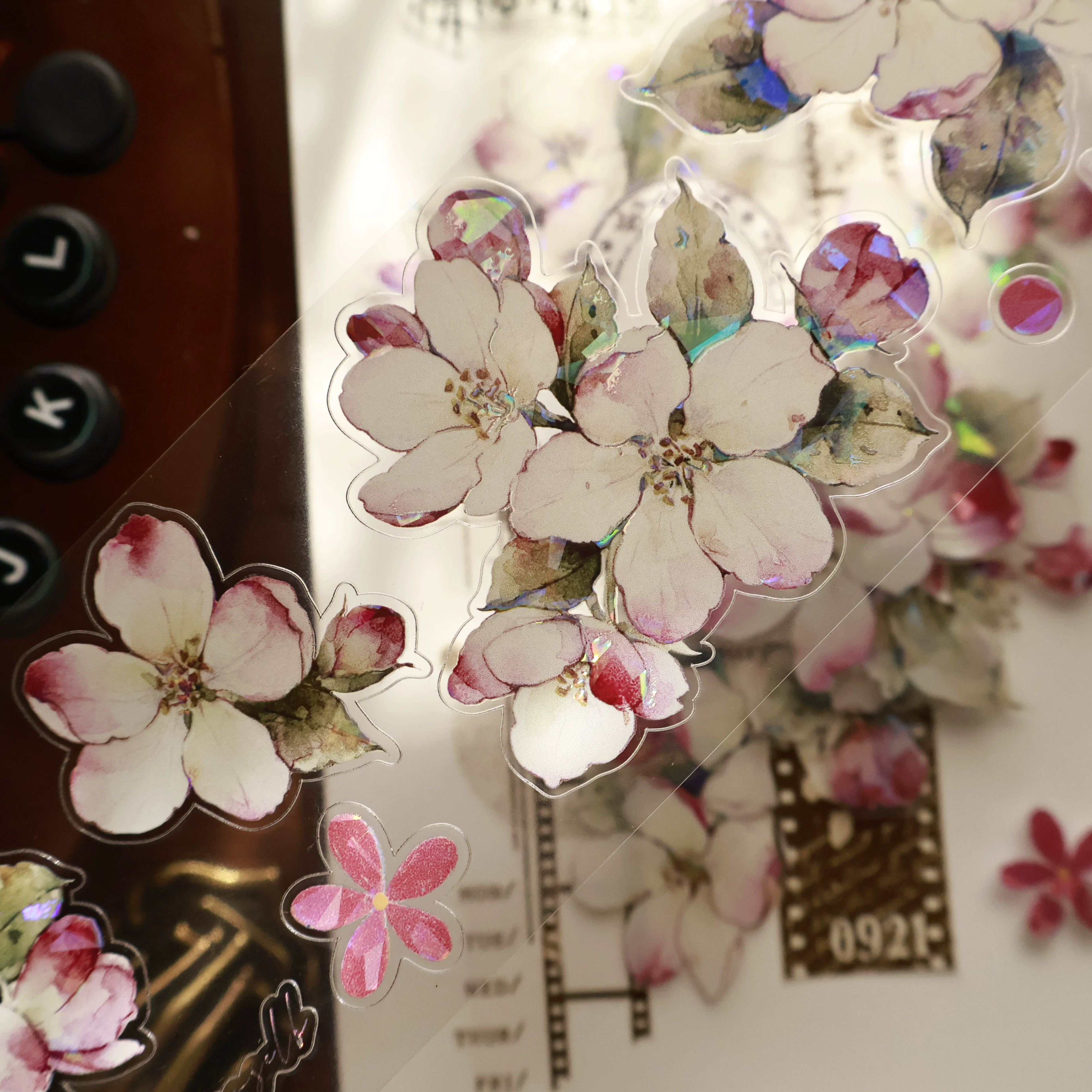 Floral Decorative Tape Rolls- Begonia