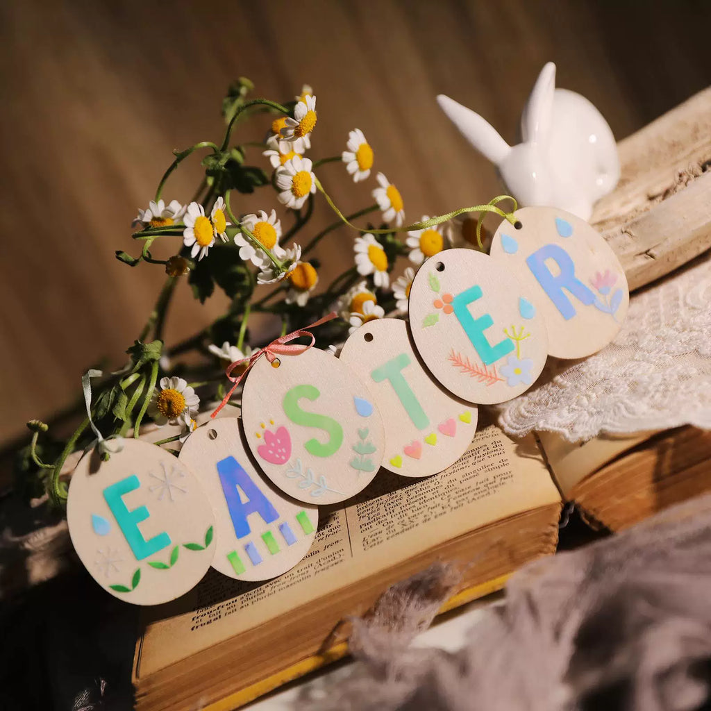 2 Sheets Waterproof Rub on Stickers - Easter
