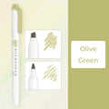 Zebra Mildliner WKT7 Double-Sided Highlighter - Mild Olive Green