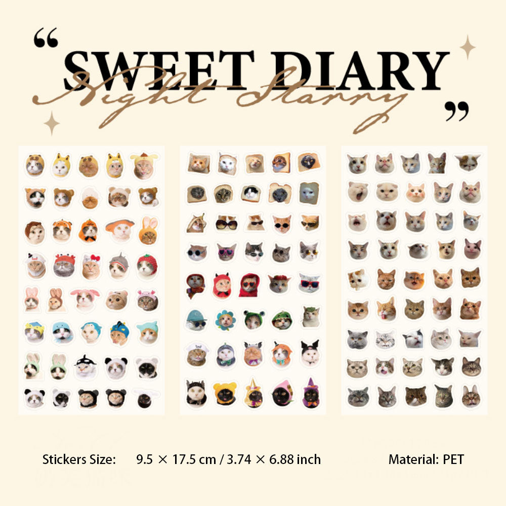 6 Sheets Dessert Animal Stickers TZRJ