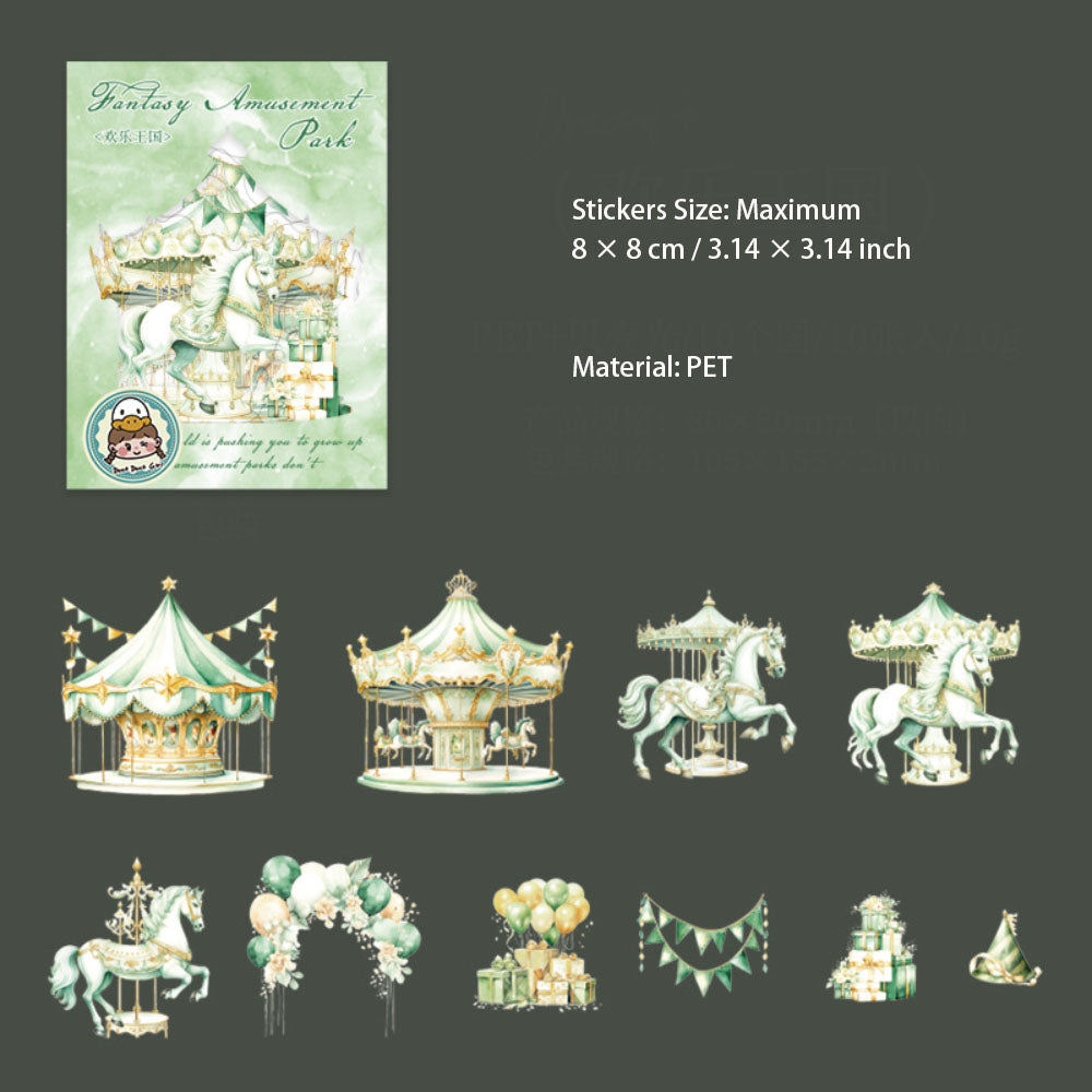 10 Pcs Carousel PET Stickers MHYLY