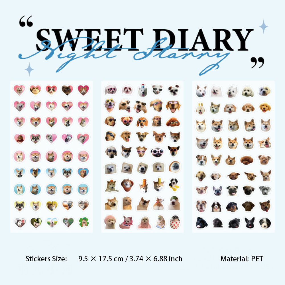 6 Sheets Dessert Animal Stickers TZRJ