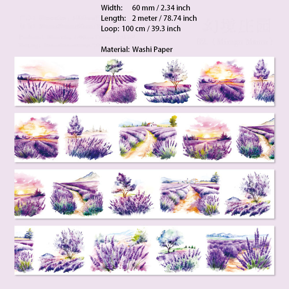 1 Roll Seasonal Wild Landscape Washi Stickers Tape YNDSJ