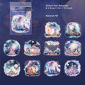 10 Pcs Night Landscape PET Stickers QMZY