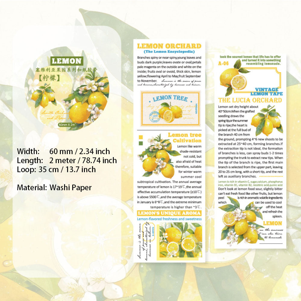 1 Roll Orchard Theme Washi Tape SWLYGY