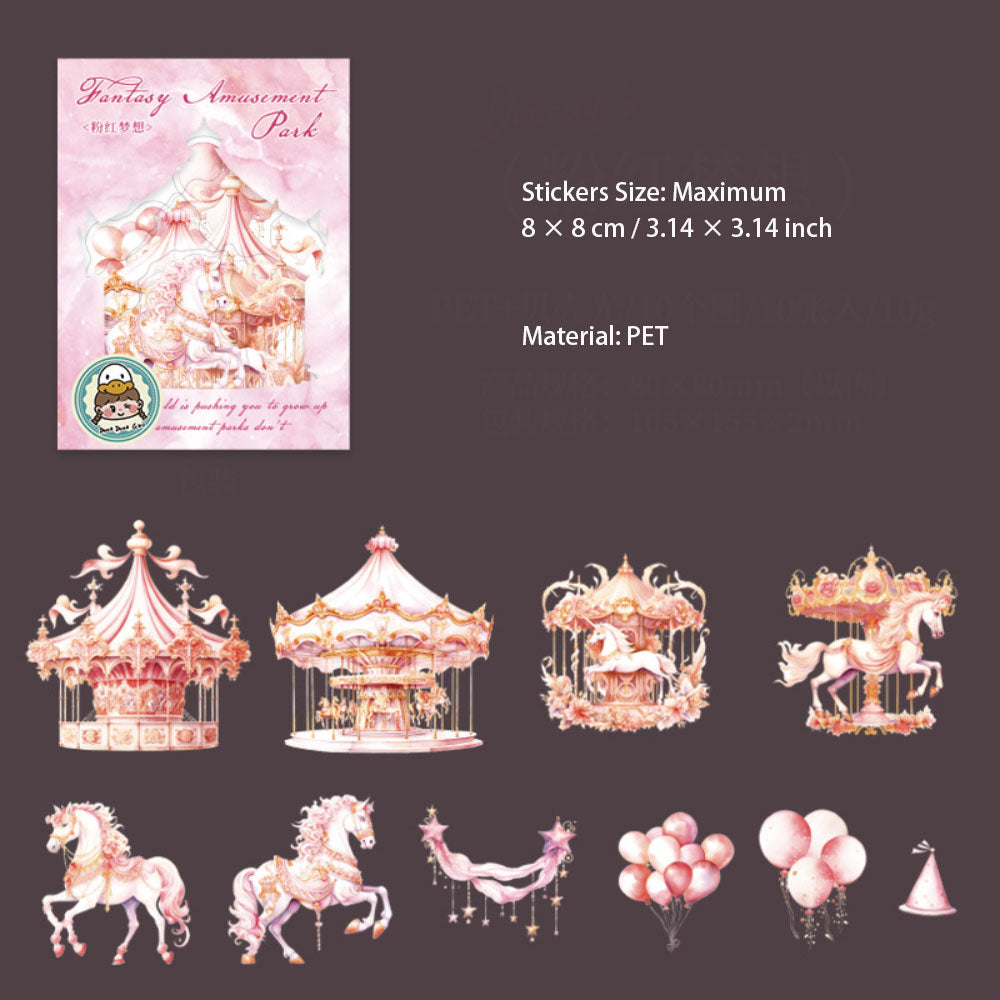 10 Pcs Carousel PET Stickers MHYLY