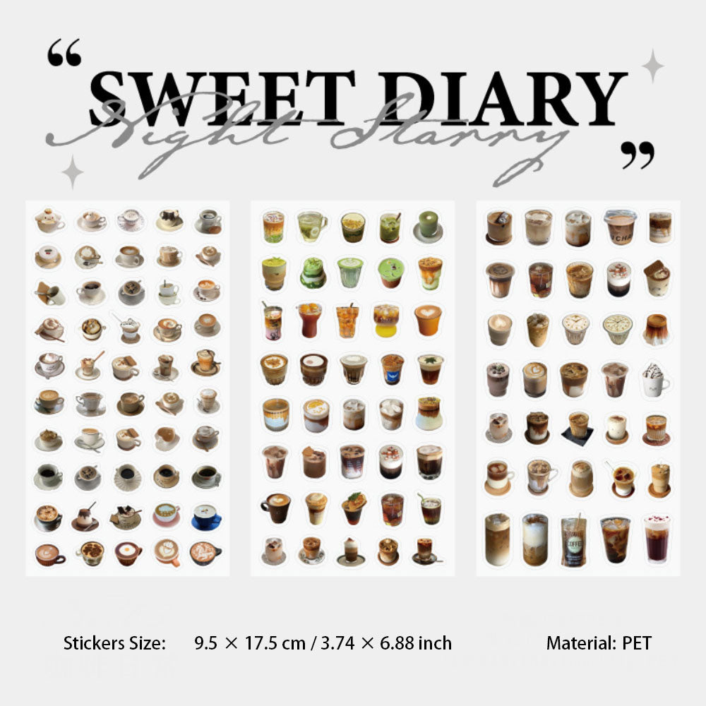 6 Sheets Dessert Animal Stickers TZRJ