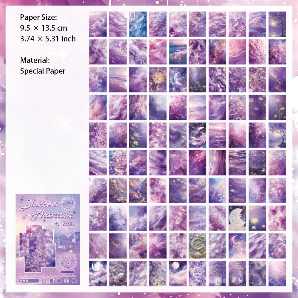 100 Sheets Fantasy Colored Scrapbook Paper XYHY