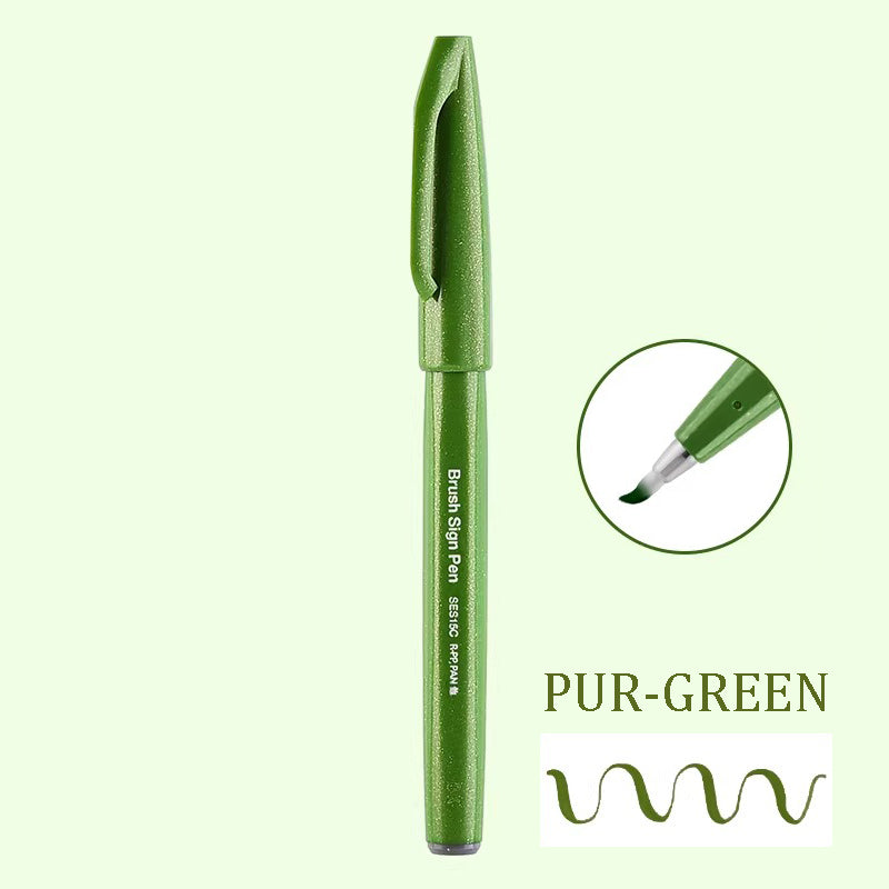 Pentel Touch Sign Pen Brush (SES15C) - Pur Green
