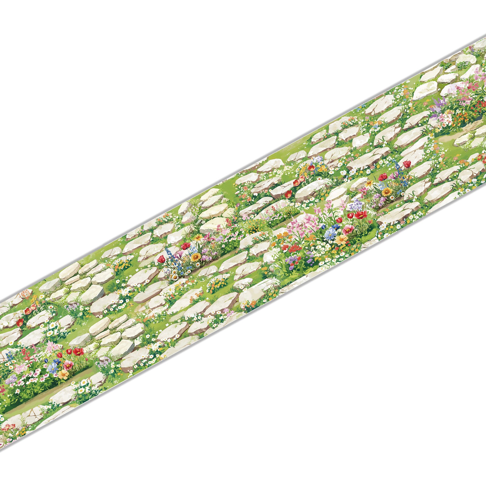 Scenic Watercolor Cottagecore Garden Washi Tape - Resilient Flower