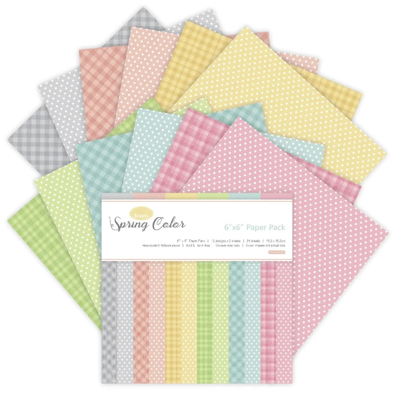 6 inch Spring Pastel Scrapbook Paper Pad ZHSP