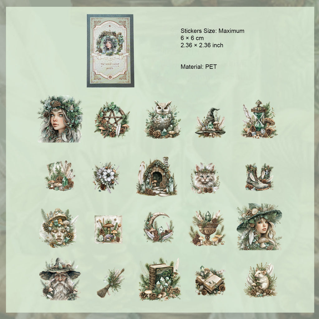 20 Pcs Gothic Witchy Stickers NWMMHY