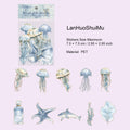 20 Pcs Glitter Jellyfish PET Stickers RHBK