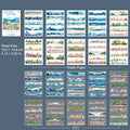 20 Sheets Nature Landscape Stickers Book ZJZR