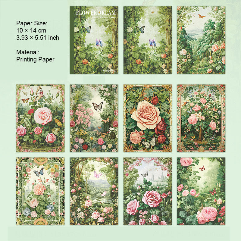 30 Sheets Flower and Girl Scrapbook Paper HMQY