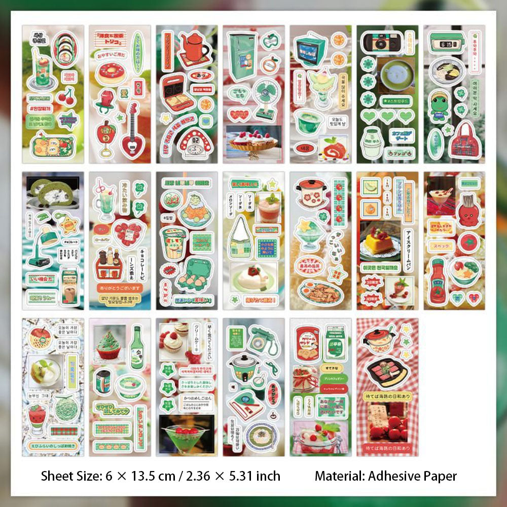 20 Sheets Dinner Theme Stickers GZFW