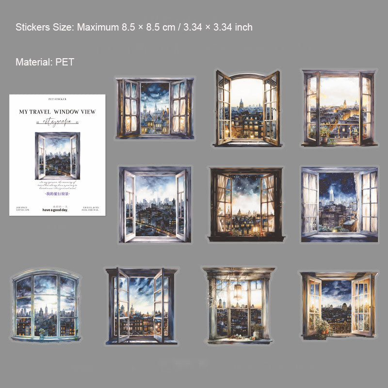 6 Sheets Windows Theme PET Stickers NZTJ