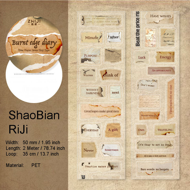 1 Roll Die-cut Vintage Stickers Tape SGLH