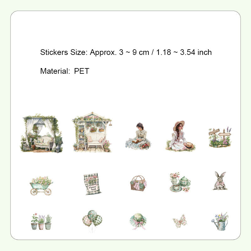 20 Pcs Reading PET Stickers SHJGCS