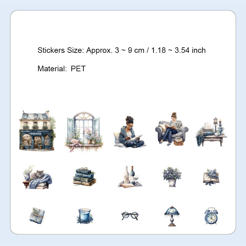 20 Pcs Reading PET Stickers SHJGCS