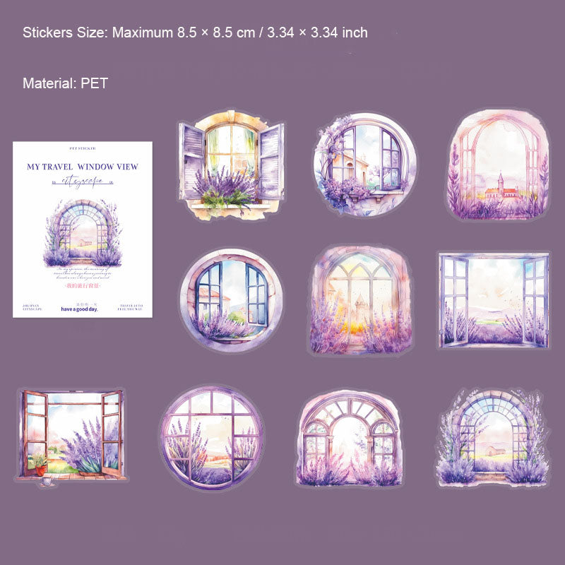 6 Sheets Windows Theme PET Stickers NZTJ