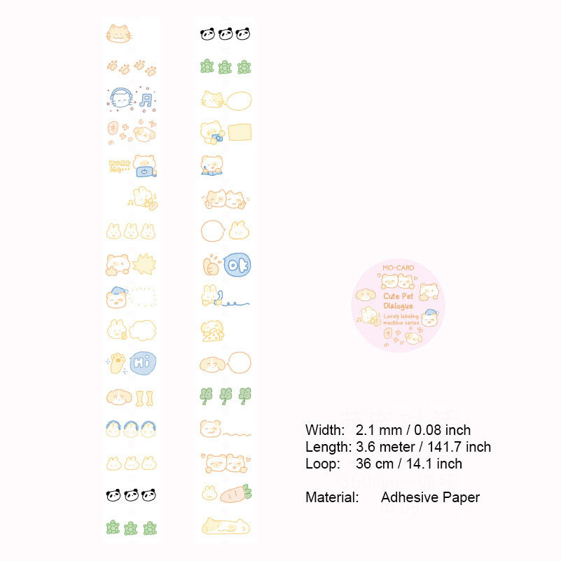 1 Roll Cute Journal Stickers KABQJ