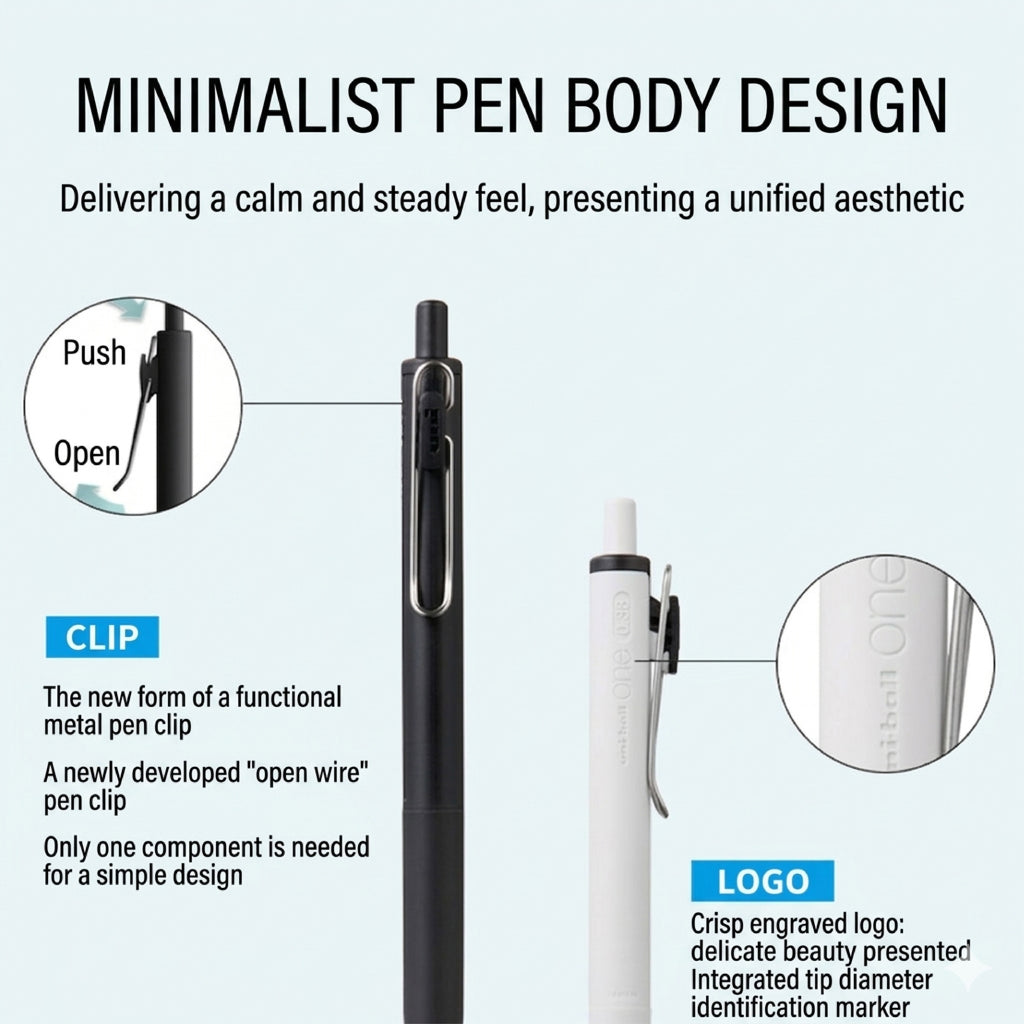 Zento Uni-ball One Black Ink Gel Pen UMN-S