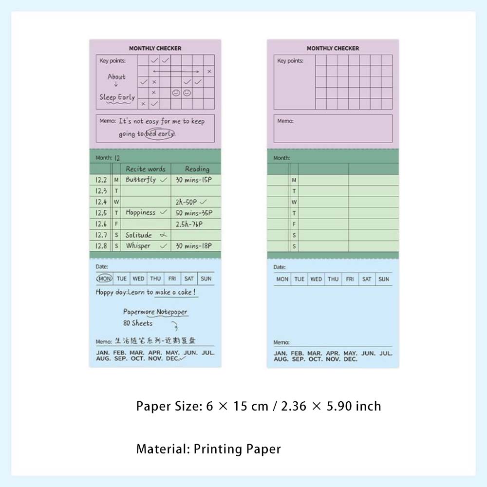 80 Pcs Planner Notepad Paper SHSB