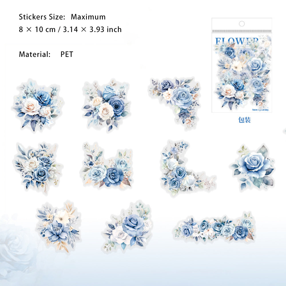 20 Pcs Flower PET Stickers JMHJ