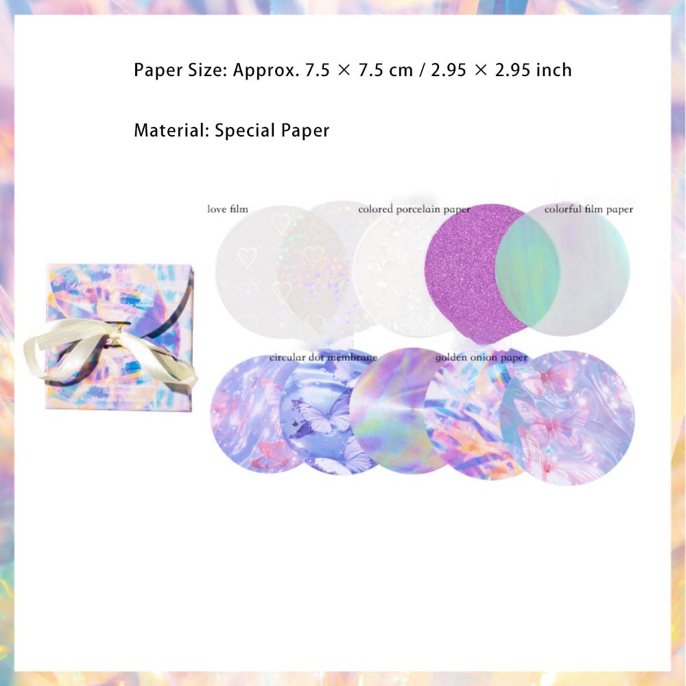 25 Sheets Round Scrapbook Paper ZJXH