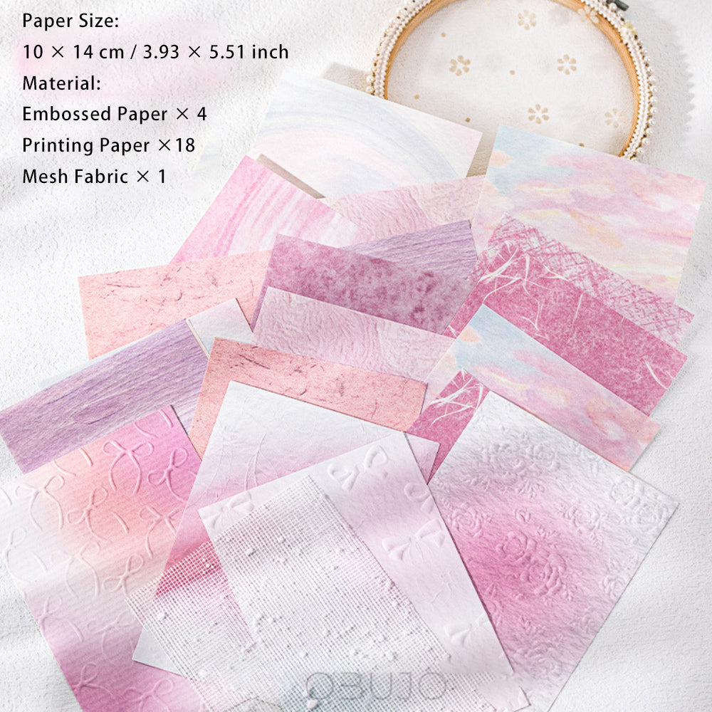 23 Sheet Embossed Paper and Scrapbook Paper YLYX