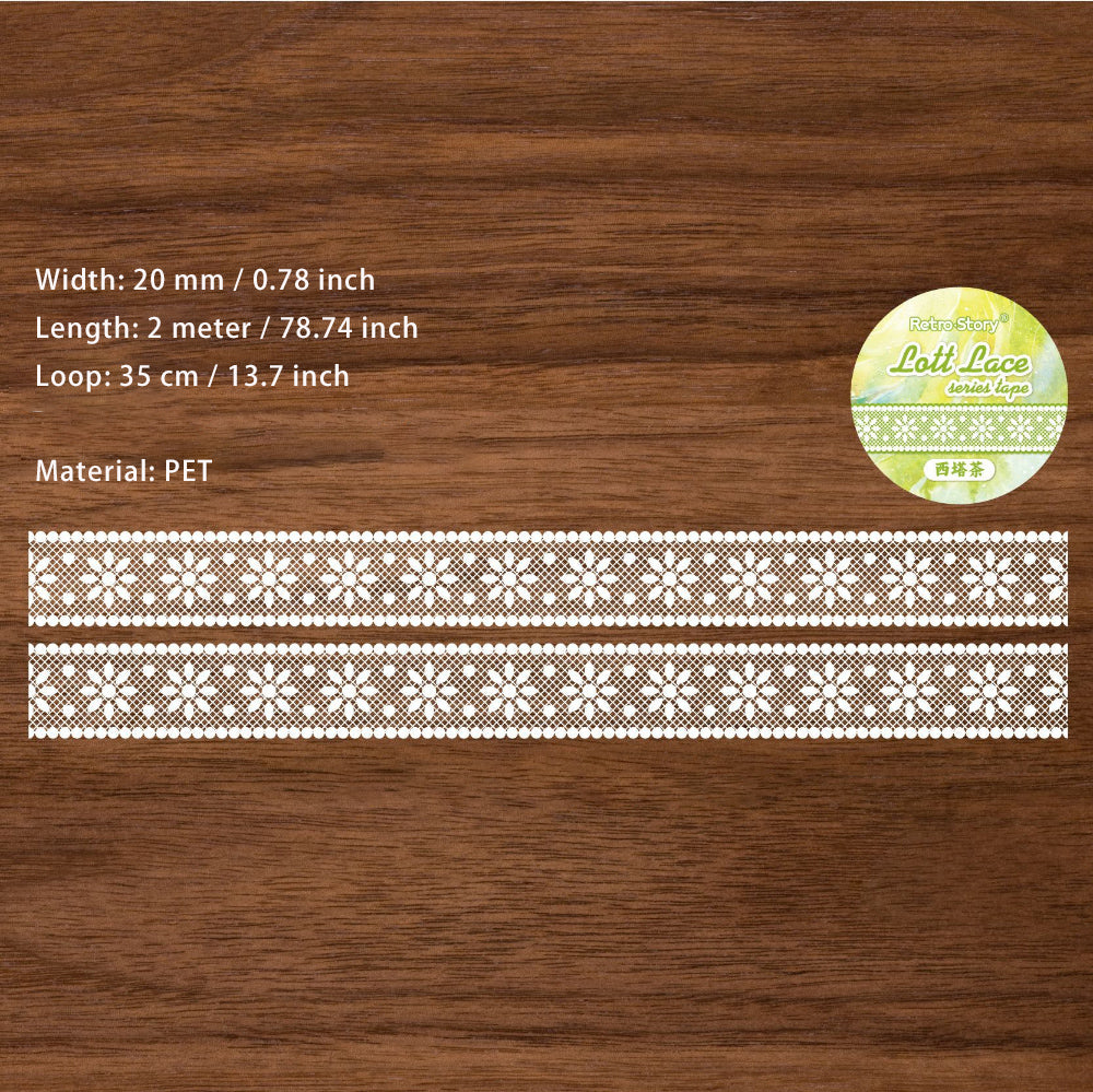 1 Roll White Lace PET Tape LTLS