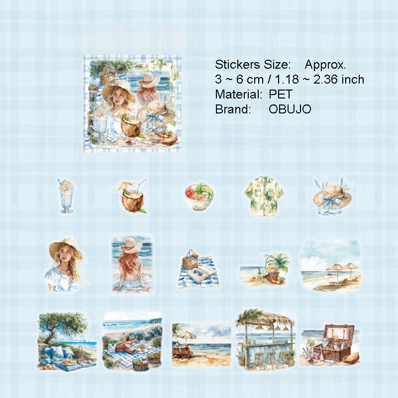 30 Pcs Summer Lifestyle PET Stickers XXSH