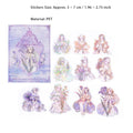 20 Pcs Glitter Flower Fairy PET Stickers HHLR
