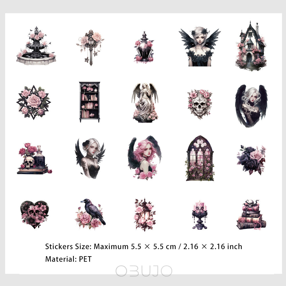 40 Pcs Gothic PET Stickers AYWTB