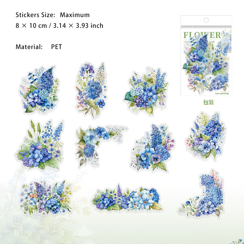 20 Pcs Flower PET Stickers JMHJ