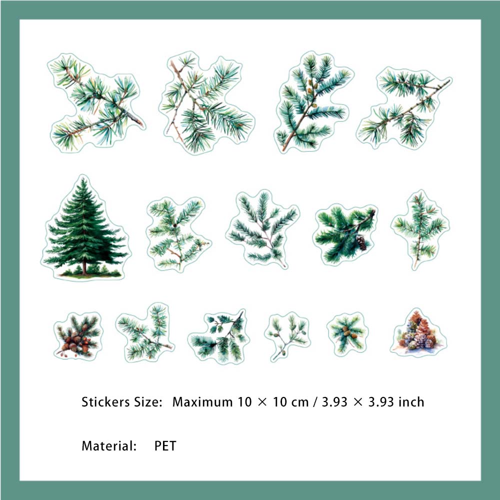 30 Pcs Branches PET Stickers SYZY