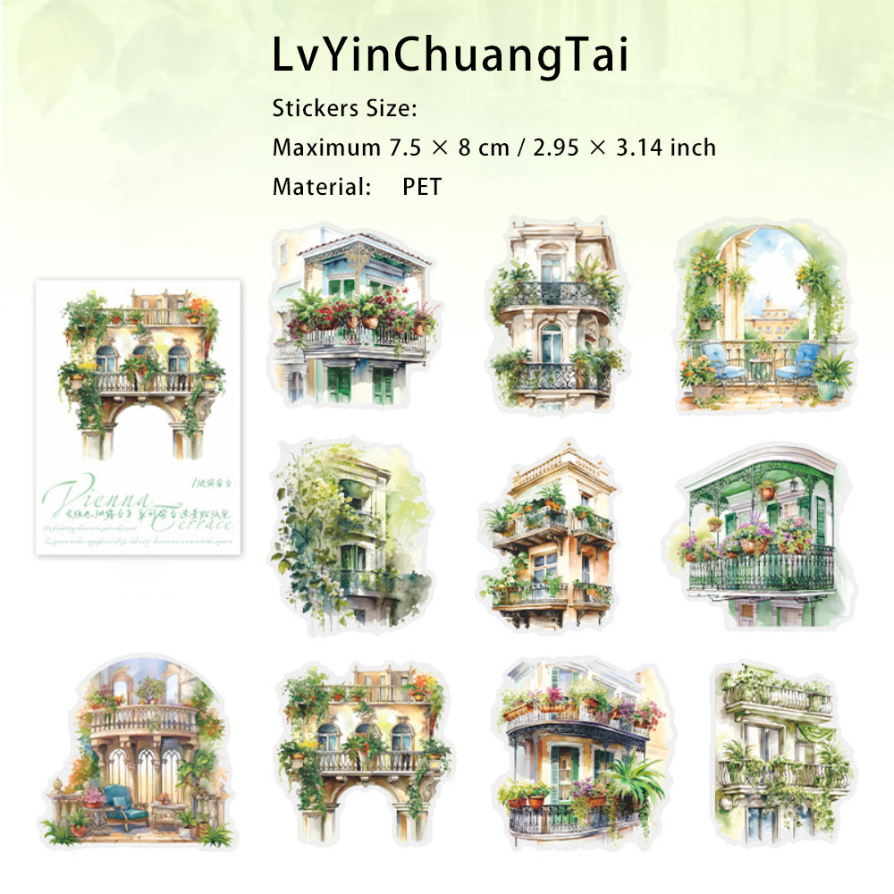 10 Pcs Garden Wall PET Stickers HYLT