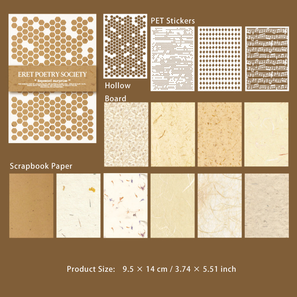 34 Sheets Cutout Board Stickers and Scrapbook Paper ARTSS