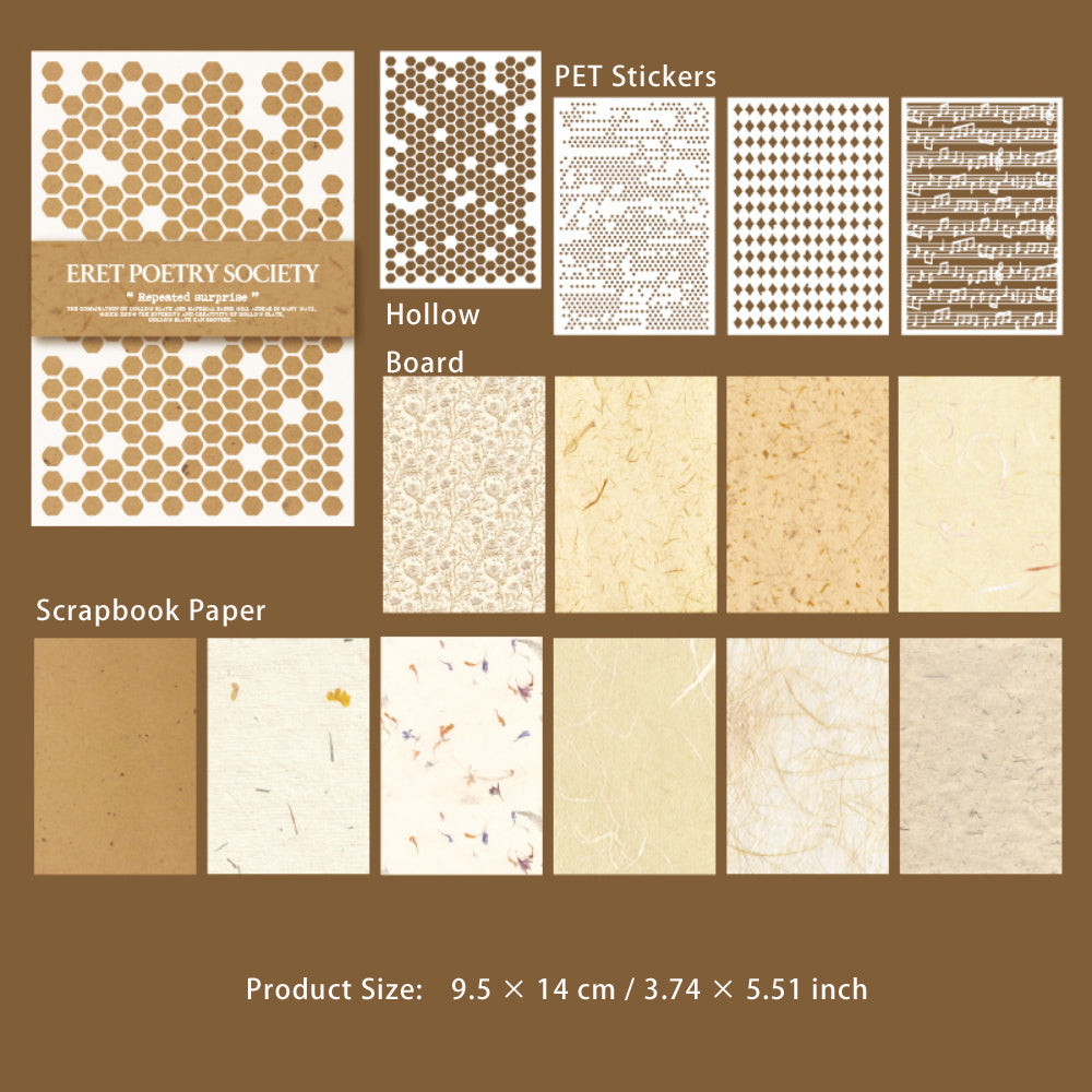 34 Sheets Cutout Board Stickers and Scrapbook Paper ARTSS