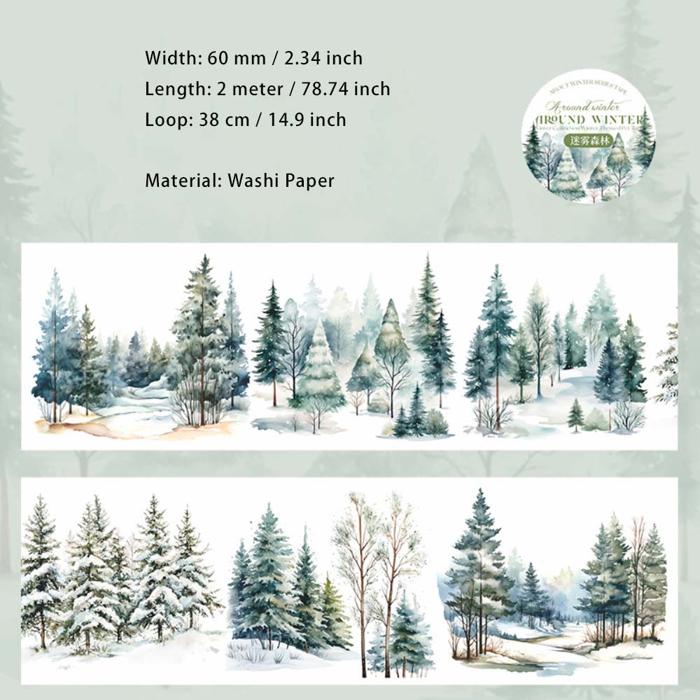 1 Roll Winter Forest Washi Tape DYZDJ