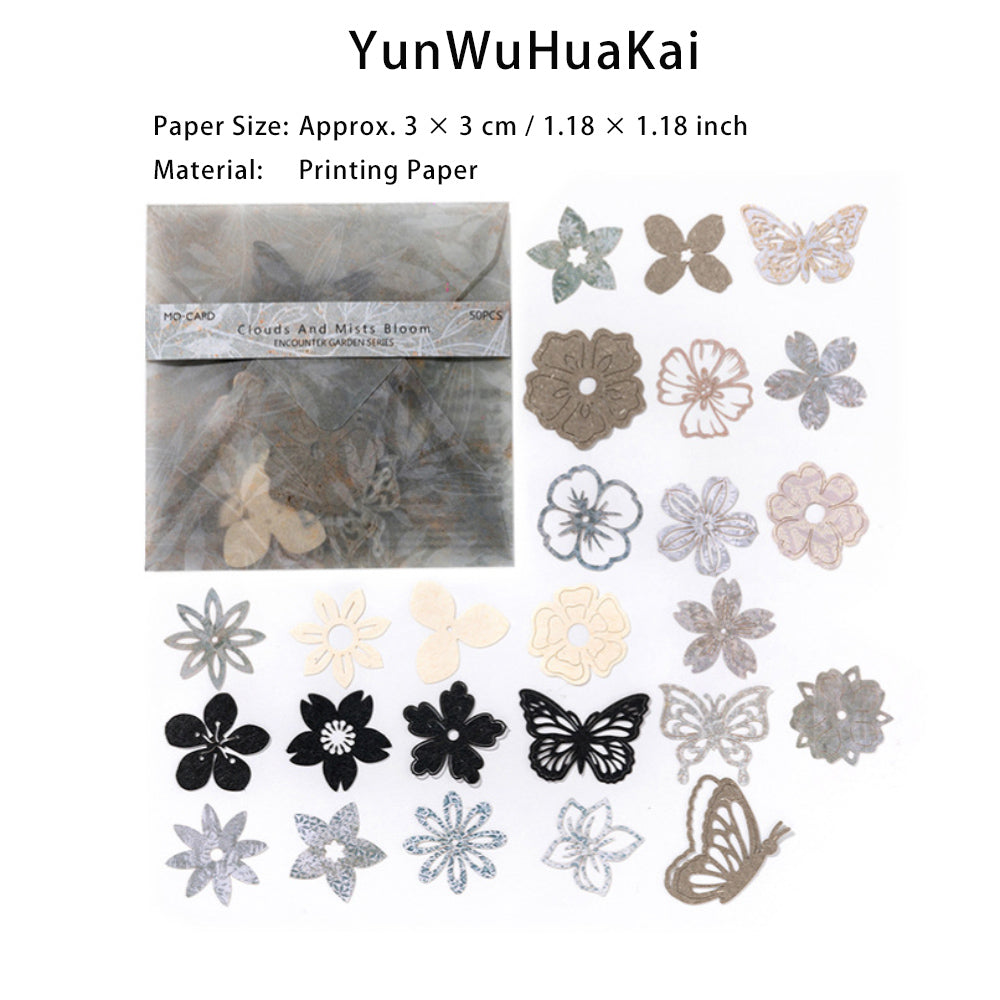 50 Pcs Cutout Flowers Paper XHHY