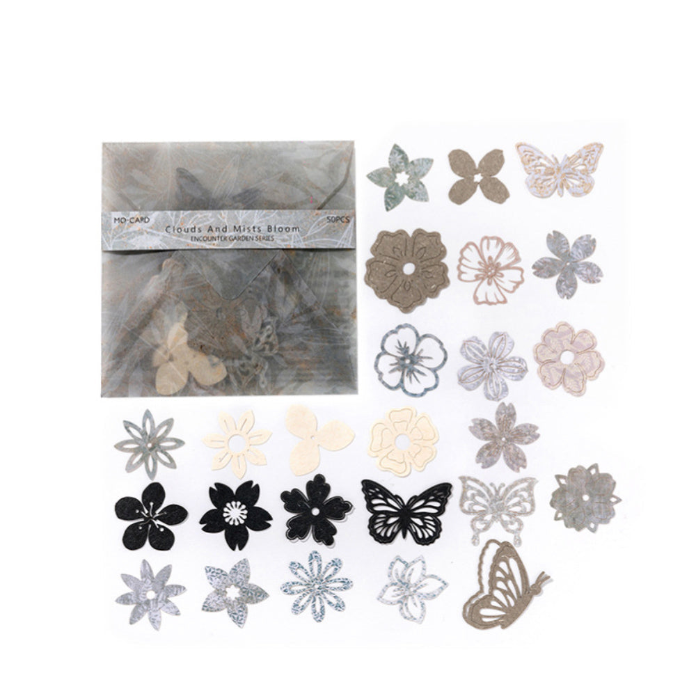 50 Pcs Cutout Paper Flowers XHHY