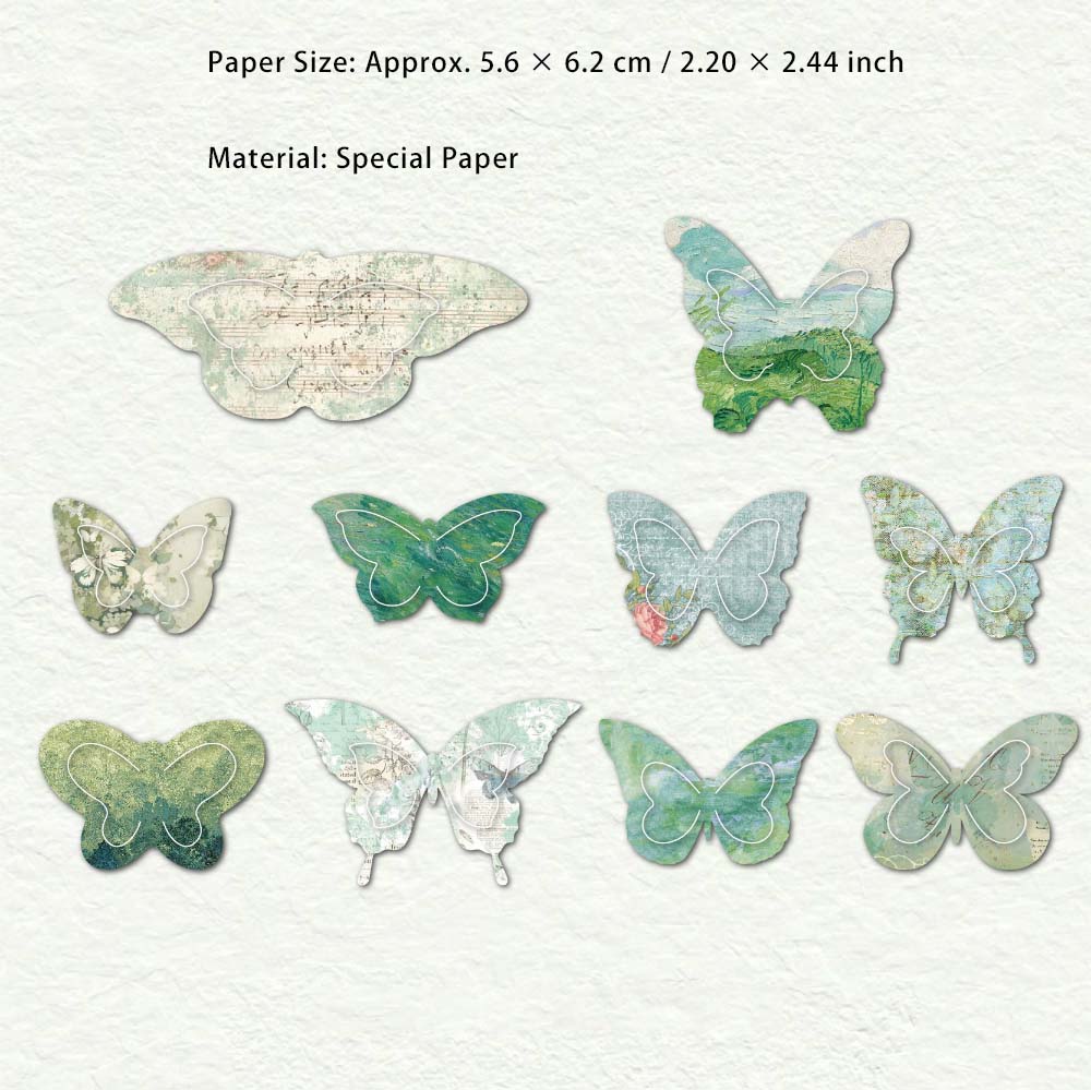 20 Pcs 3D Butterfly Scrapbook Paper DYXL