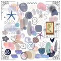 Abstract geometric self-adhesive vellum scrapbook stickers 4