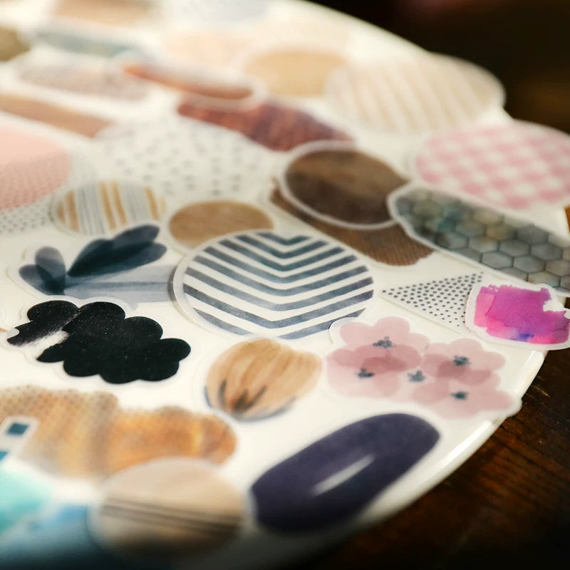 Abstract geometric self-adhesive vellum scrapbook stickers 5