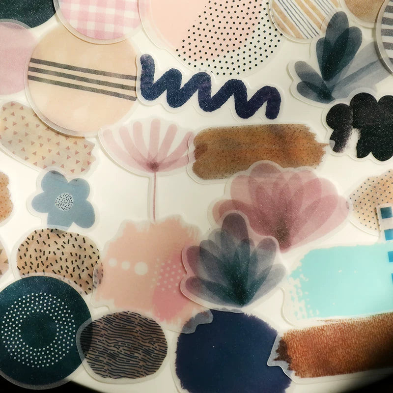 Abstract geometric self-adhesive vellum scrapbook stickers 6