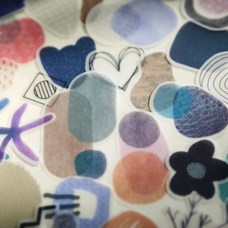 Abstract geometric self-adhesive vellum scrapbook stickers 7